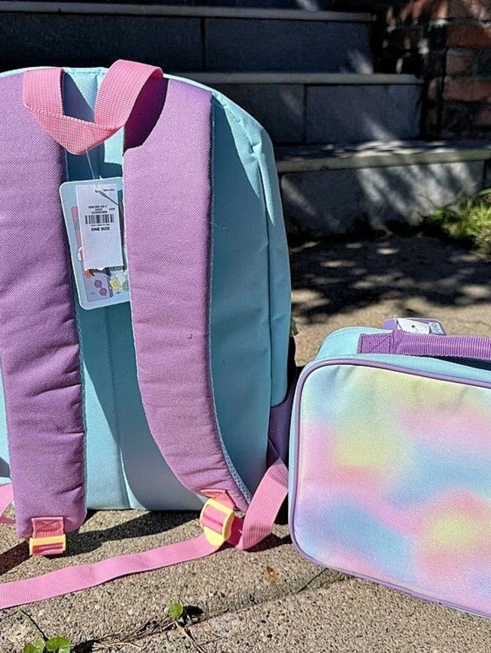 Hello Kitty BioWorld Backpack & Lunch Bag Blue & Purple NWT - Picture 2 of 4